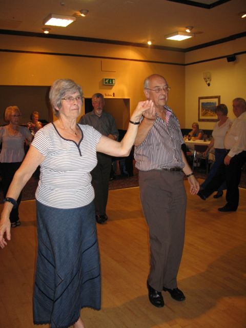 Jean and Allan, regular visitors from Portsmouth, in full swing on the dance floor..